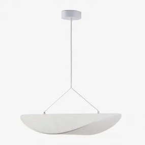 Zelvon Stoffen Led Plafondlamp Wit & ↔︎ 60 Cm - Sklum