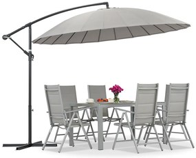 Garden Point Monza 3m diameter antraciet tuinparasol