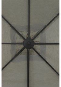 Garden Impressions Zweefparasol Hawaii Deluxe 300x300 - donker grijs - zand