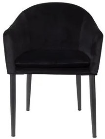 House of Rebels Eetkamerstoel - Bram - Zwart - Fluweel - House of Rebels