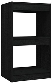vidaXL Boekenkast 40x30x71,5 cm massief grenenhout zwart