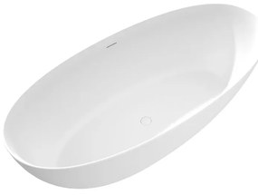 Polysan Noya vrijstaand bad solid surface wit mat 170x76cm