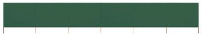 vidaXL Windscherm 6-panelen 800x80 cm stof groen