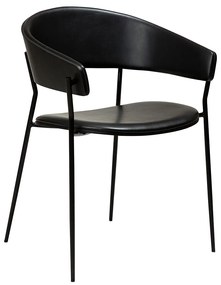 Dan-Form Crib Eetkamerstoel Gebogen Essenhout Zwart