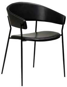 Dan-Form Crib Eetkamerstoel Gebogen Essenhout Zwart