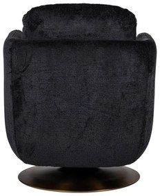 Velvet Draaifauteuil Zwart