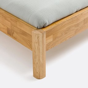 Bed in massief eik met lattenbodem ZULDA 1 persoon