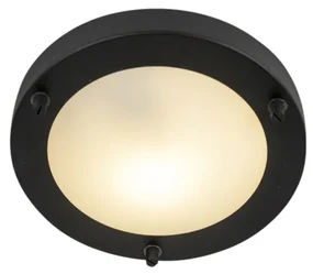 Buitenlamp Moderne plafonnière zwart 18 cm IP44 - Yuma Modern G9 IP44 Buitenverlichting rond