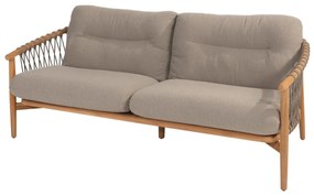 4 Seasons Outdoor Nora 3-zits loungebank naturel teak SALE Loungebank beige weerbestendig