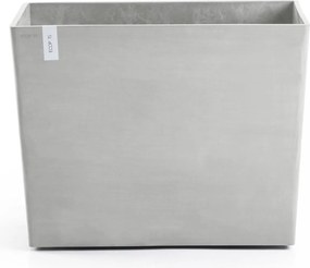 Ecopots plantenbak Paris Wheels 85- Rechthoekig - White Grey - 85,2 x 39,5 x H65,8 cm