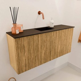 Mondiaz Joya 90cm toiletmeubel oak met wastafel faye midden zonder kraangat urban