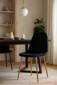 Gouden Teok fluwelen Stoel