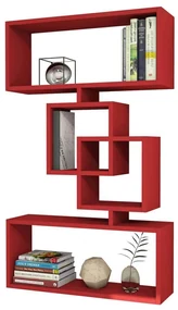 Homemania Wandschap Harmony 70x22x117 cm rood