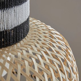 Hanglamp in bamboe en geweven papier Tribe