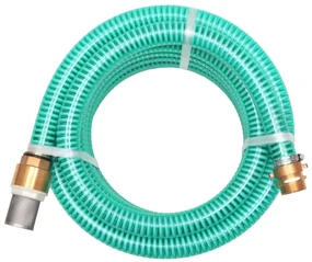 vidaXL Zuigslang met messing koppelingen 10 m 25 mm groen