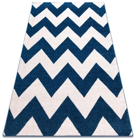 Tapijt SKETCH - FA66 blauw /wit - Zigzag