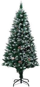 vidaXL Kunstkerstboom met LED's, kerstballen en dennenappels 180 cm