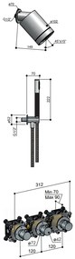 Hotbath Archie thermostatische doucheset met staafhanddouche RVS