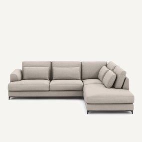 Omvormbare hoekbank rechts, in viscose linnen, Marsile