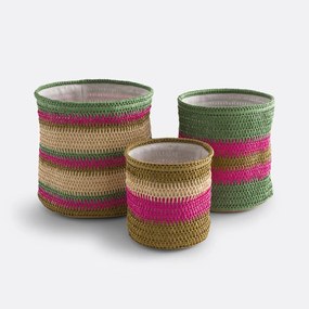 Set van 3 manden van gehaakt papier, Kablys