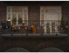 KONSTSMIDE Feestverlichting met 10 vervangbare lampen extra warm