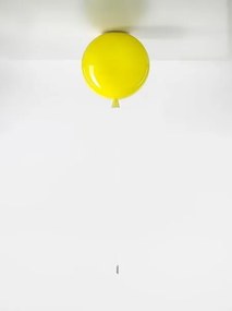 Brokis -   Plafondlamp  Memory Geel glanzend / Zilver  Glas