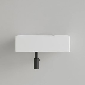 Sanigoods Luko fontein 40x22cm rechts zonder kraangat mat wit