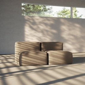 Soft Zitzak Indoor 2 Seater - Teddy Brown
