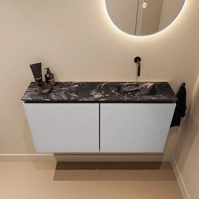 Mondiaz Ture DLux toiletmeubel 100cm plata met wastafel lava rechts zonder kraangat