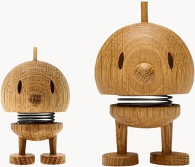 Decoratieve objecten Bumble van eikenhout, 2-delig