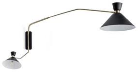 Dubbele wandlamp XL verouderde messing, Zoticus