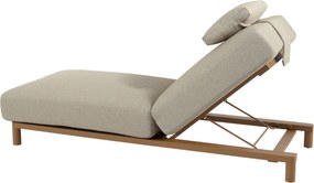 4 Seasons Outdoor Madeira Sunbed With Cushion And Head Support Amber Grijs