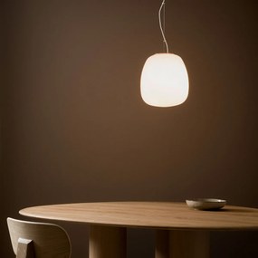 Hanglamp in matglas, langwerpige vorm, Raeyes