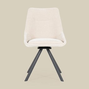 Draaibare Eetkamerstoel Beige Stof