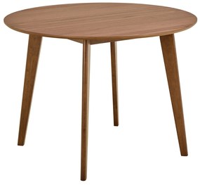 ROXY natuurlijke walnoot - RONDE TAFEL VOOR KEUKEN/EETKAMER RETRO