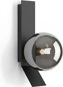 WANDLAMP APP1757-1W ZWART CHROOM