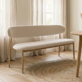 Eetkamerbank Eiken Creme 180 Cm