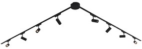 LED Modern railsysteem met 8 Spot / Opbouwspot / Plafondspots zwart 1-fase 400 cm - Magnetic Gert Modern Binnenverlichting Lamp