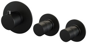 Brauer Black Edition inbouwthermostaat met 2 stopkranen mat zwart
