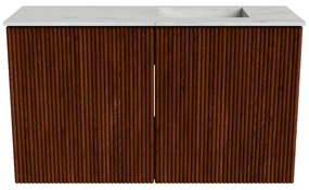 Mondiaz Joya DLux 70cm toiletmeubel ruby met wastafel faye rechts zonder kraangat opalo
