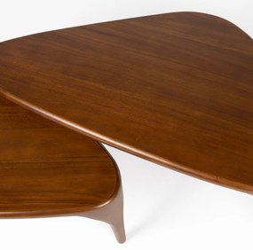 Zuiver Isla Walnut Design Salontafel Set Walnoot Hout - 110 X 60cm.