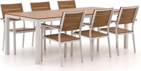 Diningset Bellagio | 6 personen polywood | Tuinset stapelbaar | 7-delig | Kees Smit Tuinmeubelen
