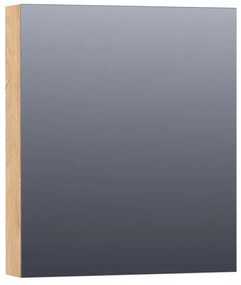 Saniclass Dual Spiegelkast - 60x70x15cm - 1 linksdraaiende spiegeldeur - MFC - nomad 7192