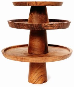 Cakeschaal Root teakhout | Bazar Bizar