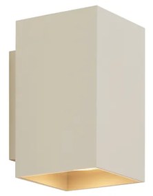 Moderne wandlamp beige GU10 50mm vierkant 2-lichts - Sandy