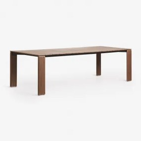 Rechthoekige Tuin Tafel Van Acaciahout Kandroa Donker Acaciabruin & 270 X 105 Cm - Sklum