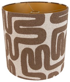 Stoffen lampenkap bruin met beige gestreept 40/40/40 Modern cilinder / rond rond