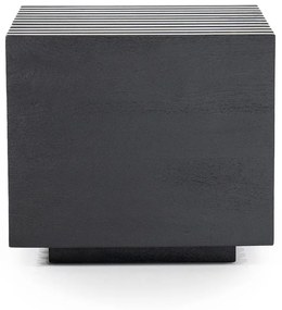 Eleonora Tom Blok Bijzettafel Zwart Hout - 50 X 50cm.
