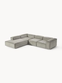 Modulaire ribfluwelen hoekbank Lennon (4-zits)