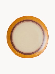 Handgemaakt dinerbord 70's met reactief glazuur, 2-delig